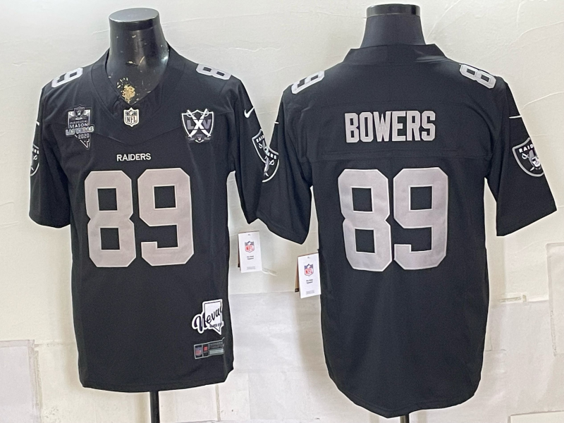 Men 2026 Oakland Raiders #89 Bowers black Nike Limited NFL Jersey 0805004